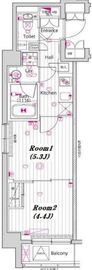 グランド・ガーラ門前仲町 4階 間取り図
