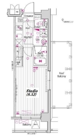 グランド・ガーラ門前仲町 5階 間取り図