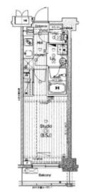 グランド・ガーラ門前仲町 4階 間取り図