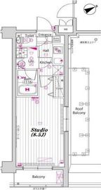 グランド・ガーラ門前仲町 4階 間取り図