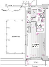 グランド・ガーラ門前仲町 8階 間取り図