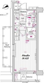 グランド・ガーラ門前仲町 6階 間取り図