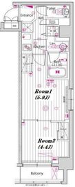 グランド・ガーラ門前仲町 2階 間取り図