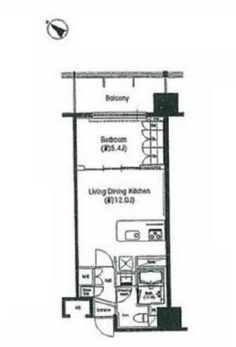 BPRレジデンス三田伊皿子坂 713 間取り図