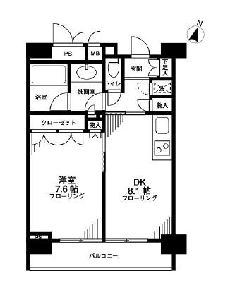 オーキッドレジデンス神楽坂 404 間取り図