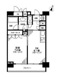 オーキッドレジデンス神楽坂 404 間取り図