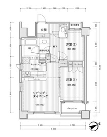 ドゥーエ銀座イースト2 1001 間取り図