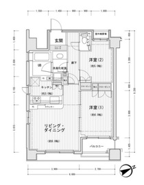 ドゥーエ銀座イースト2 1001 間取り図