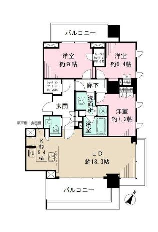 ザ・パークハウスグラン千鳥ヶ淵 7階 間取り図