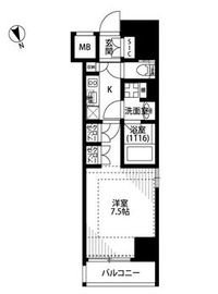 プレール・ドゥーク西浅草 2階 間取り図