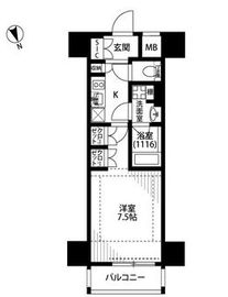 プレール・ドゥーク西浅草 2階 間取り図