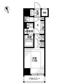 プレール・ドゥーク西浅草 5階 間取り図