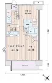 エスティメゾン豊洲レジデンス A815 間取り図