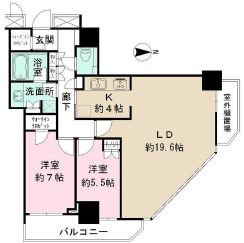 パークハウス清澄白河タワー 26階 間取り図