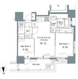 パークアクシス仲御徒町 904 間取り図