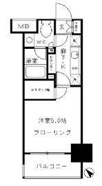 パークリュクス東麻布mono 13階 間取り図