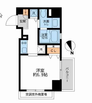 クリオ戸越銀座壱番館・弐番館 2-304 間取り図