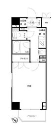 ルーブル東麻布 3F1 間取り図