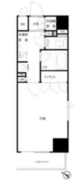 ルーブル東麻布 4階 間取り図