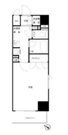 ルーブル東麻布 801 間取り図