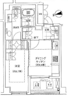 パークハウス外苑西 4階 間取り図