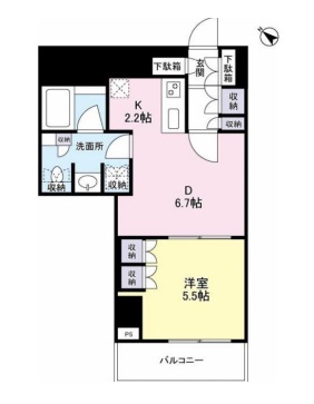 ライオンズステージ麻布 304 間取り図
