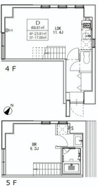 クーカイ・テラス目黒通り 403 間取り図