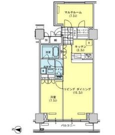 ブリリアイスト東雲キャナルコート 1107 間取り図