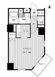 Feel A 渋谷 14階 間取り図