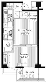 プライムアーバン東中野コート (PRIME URBAN 東中野 COURT) 508 間取り図