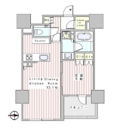 ルネ神田和泉町 9階 間取り図
