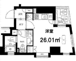 エスコートノヴェル南麻布 9階 間取り図