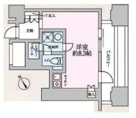 ルネ新宿御苑タワー 905 間取り図