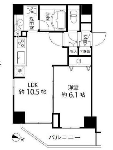 麻布十番レジデンス 203 間取り図