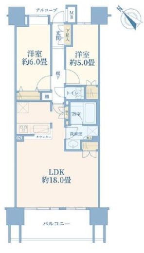クレストシティレジデンス 7階 間取り図