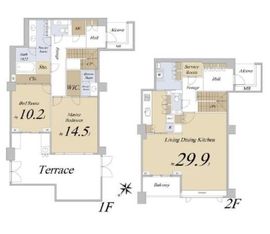 ザ・ハウス南麻布 2階 間取り図