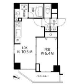 麻布十番レジデンス 403 間取り図