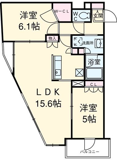 カスタリアタワー品川シーサイド 602 間取り図