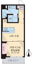 ビイルーム中野 106 間取り図