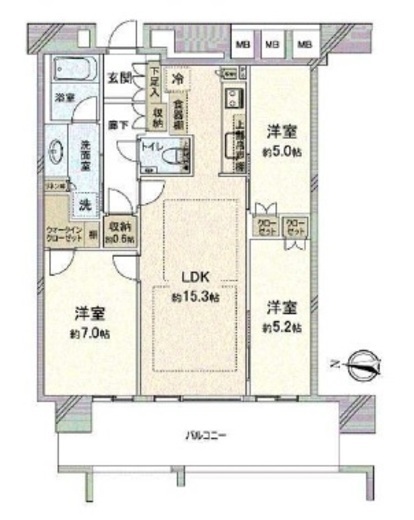 スカイズタワー＆ガーデン 21階 間取り図
