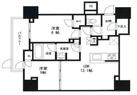 東京ベイシティタワー 22階 間取り図