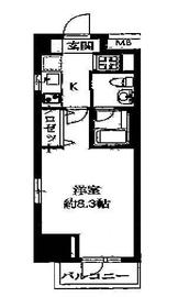 ルクレ日本橋馬喰町 206 間取り図