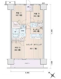 エスティメゾン豊洲レジデンス A1215 間取り図