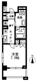 レジディア中落合 C409 間取り図