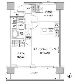 パークハビオ渋谷本町レジデンス 1205 間取り図