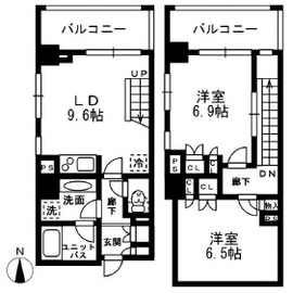 レジディア中落合 C501 間取り図