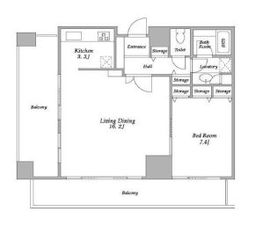 A-PLACE新橋 902 間取り図