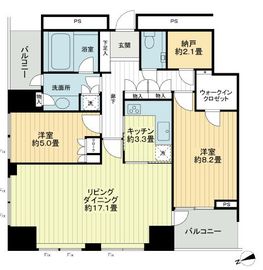ザ・パークタワー東京サウス 25階 間取り図