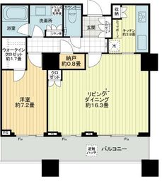 パークコート麻布十番ザタワー 21階 間取り図