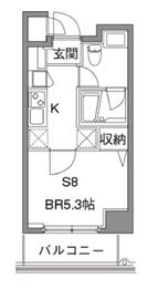 カスタリア中目黒 313 間取り図